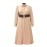 [Plus Size Elegant Maxi Dress] Elegant Plus Size Women's Beige Formal & Everyday Maxi Dress - Long Sleeve Flowy A-Line Skirt for Office, Parties, Casual Outfits | HRF194 | Quality Fabric, Professional Women
