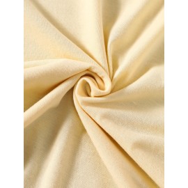 Holiday Cheer| Festive Yellow Christmas Tree Print T-Shirt for Women - Soft Stretch Fabric, Round Neck, Sleeveless Design with Glittery Star & Bow Detail, Machine Washable, Perfect for All Seasons, Christmas Garland