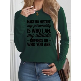 Women's Green Motivational Quote T-Shirt - 